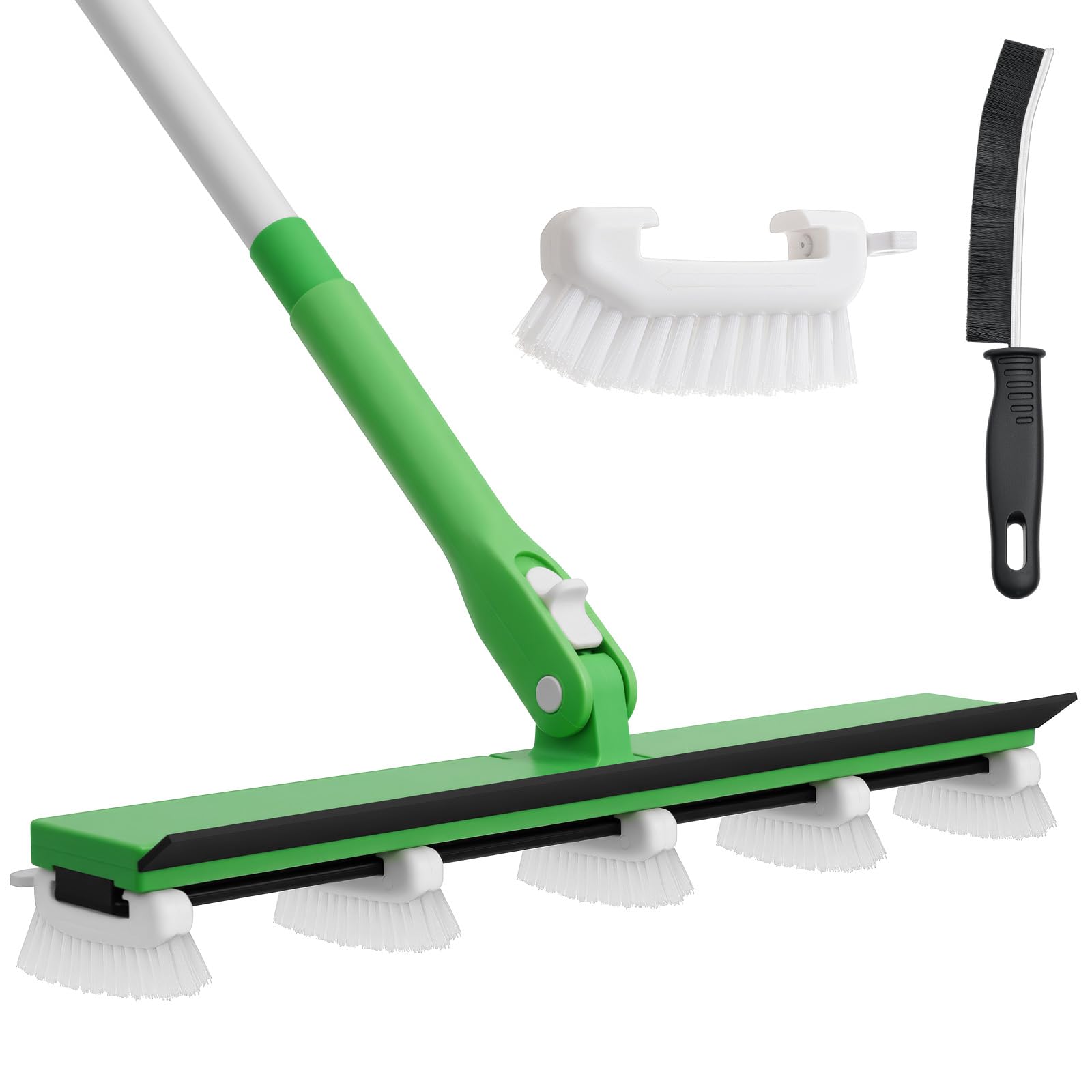 Grout Cleaner Brush with 66'' Long Handle Stiff Bristle Multi