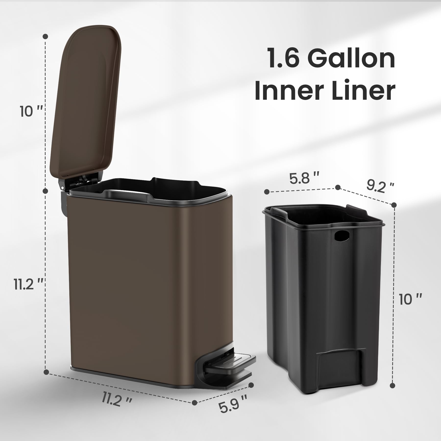 Small Bathroom Trash Can with Lid