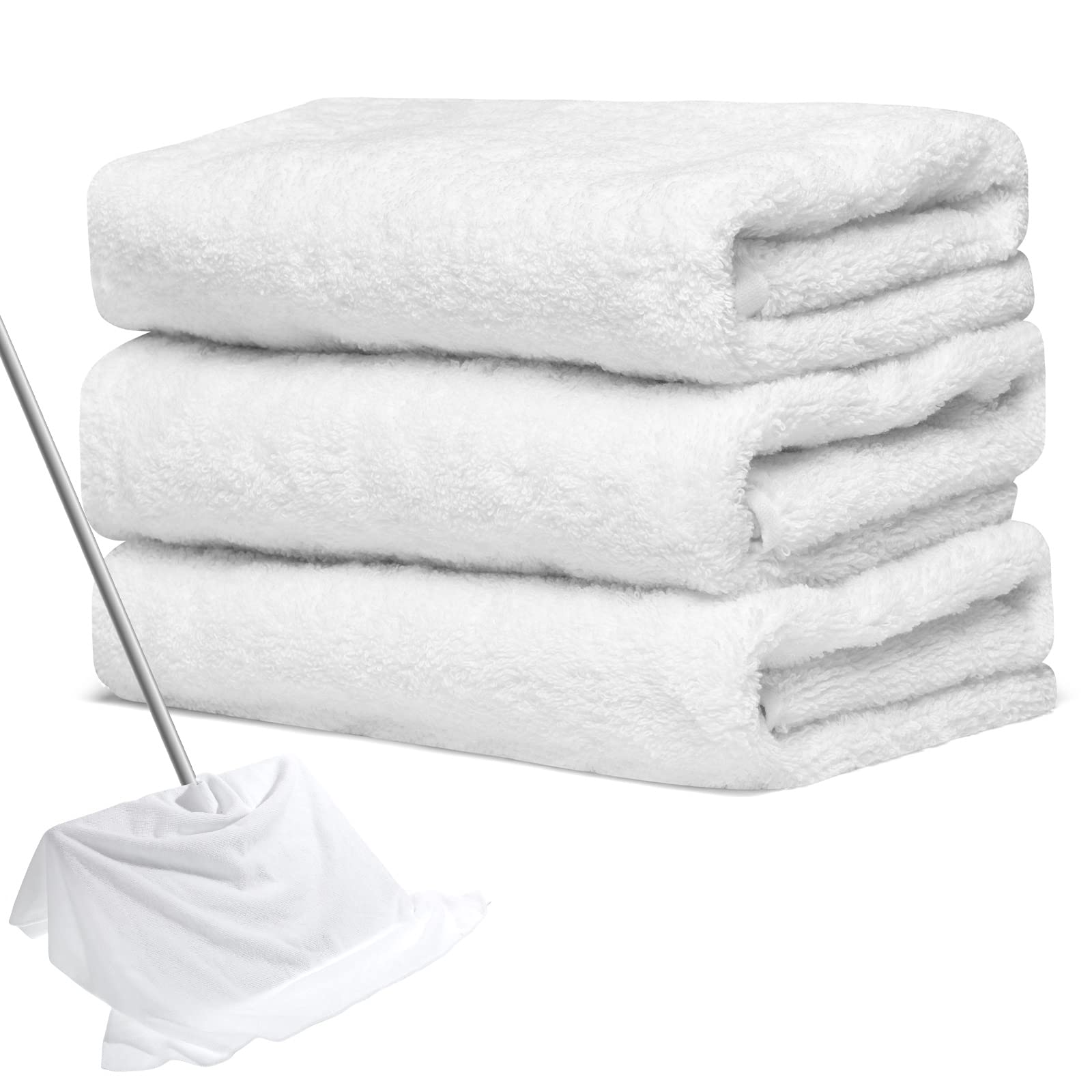 3 Pcs Extra Large Microfiber Cleaning Cloth 30" x 20" Washable Reusable Microfiber Towel Streak Free Lint Free Cloth for Cleaning Home Glass Office Window Bathrooms