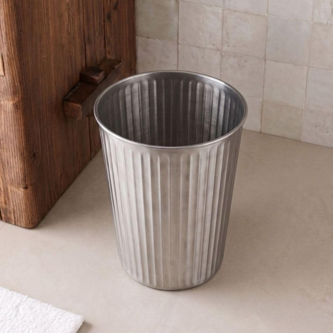 Metal Bathroom Trash Can