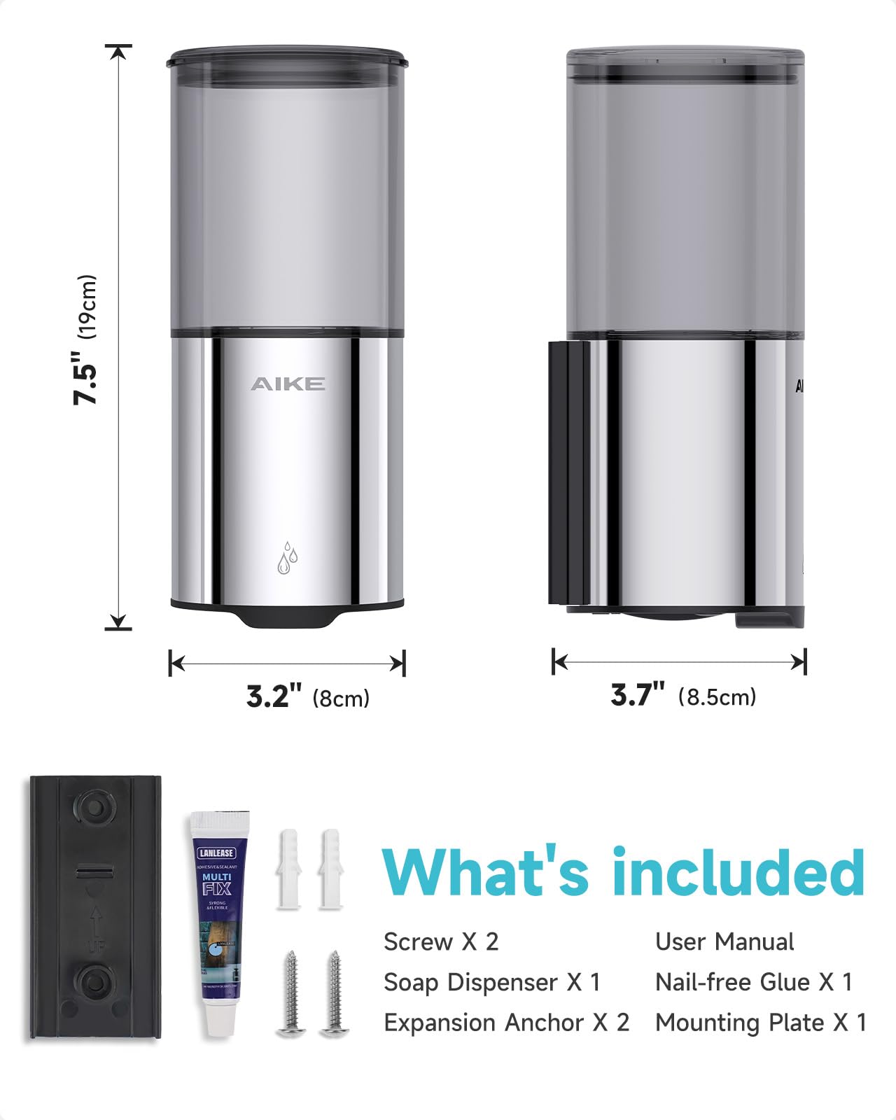 Automatic Soap Dispenser IPX7 Waterproof 13.5oz Polished Finish