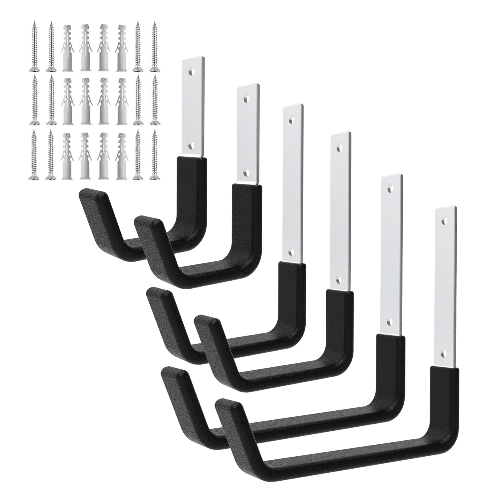 Heavy Duty Utility Hooks for Garage Storage Utility Hooks Wall Mount (6 Count)