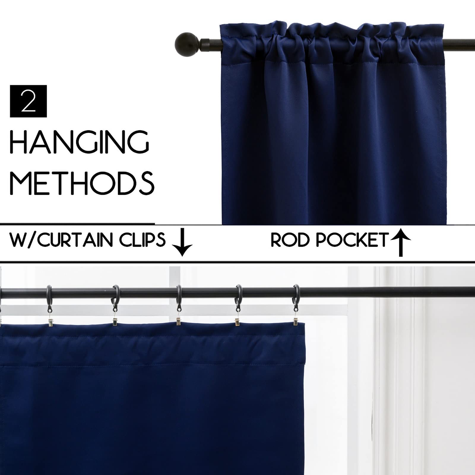 Rod Pocket Tier Curtain (2 Count)