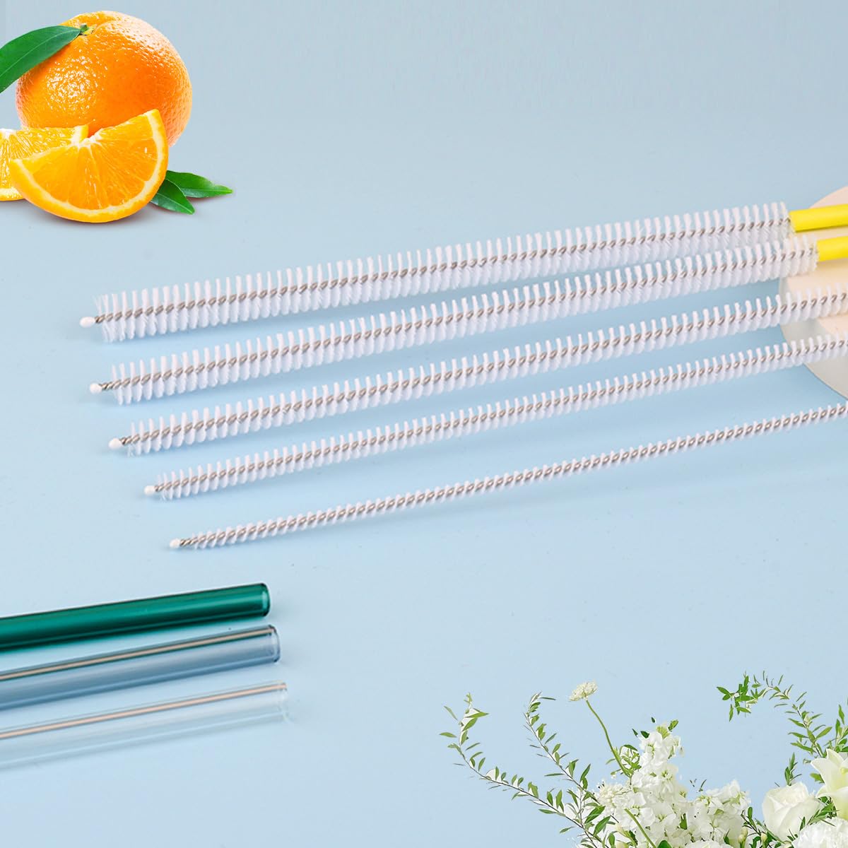 Extra Long 10 Inch Straw Cleaner Brush (5 Count)