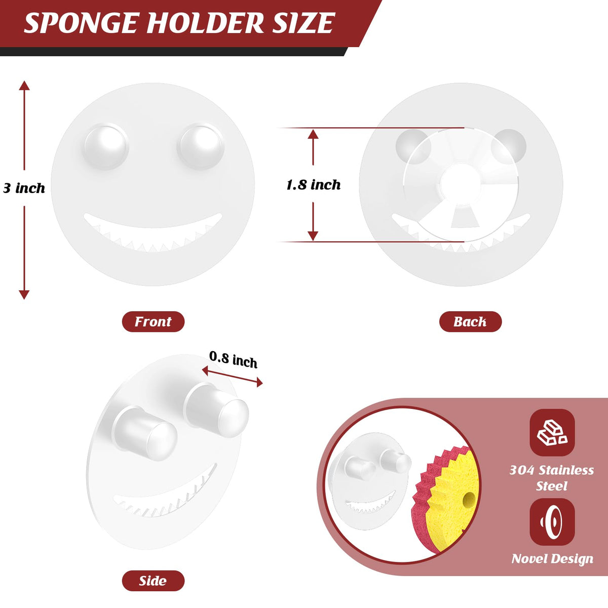 Sponge Holder for Kitchen Sink