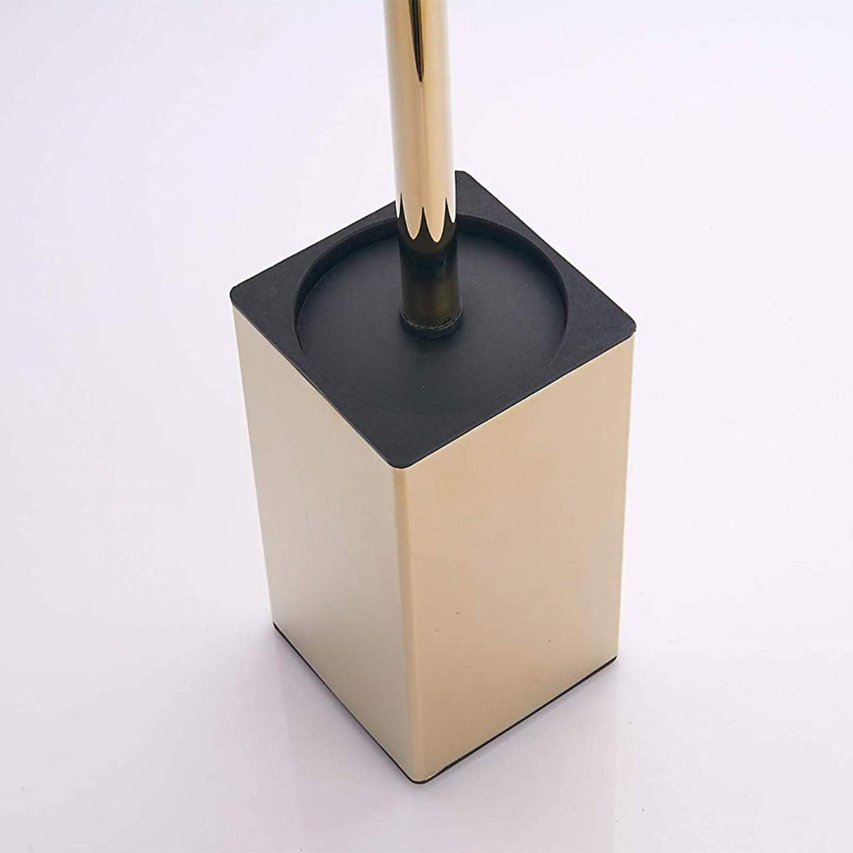 Toilet Brush Holder Stainless Steel 304 Standing Gold Square Toilet Brush Holder for Bathroom Storage and Organization