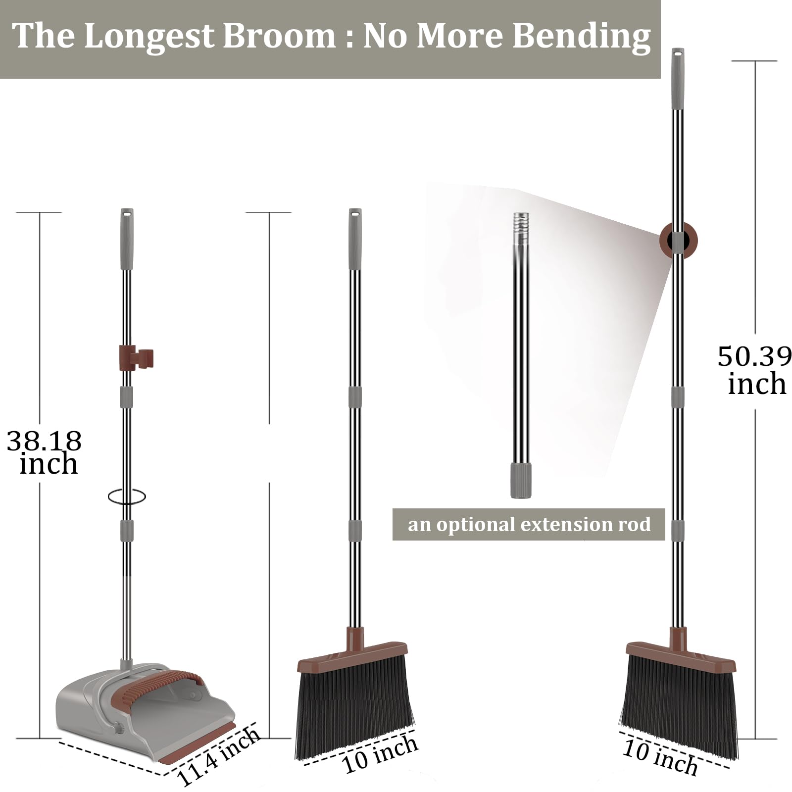Upgrade Broom and Dustpan Set