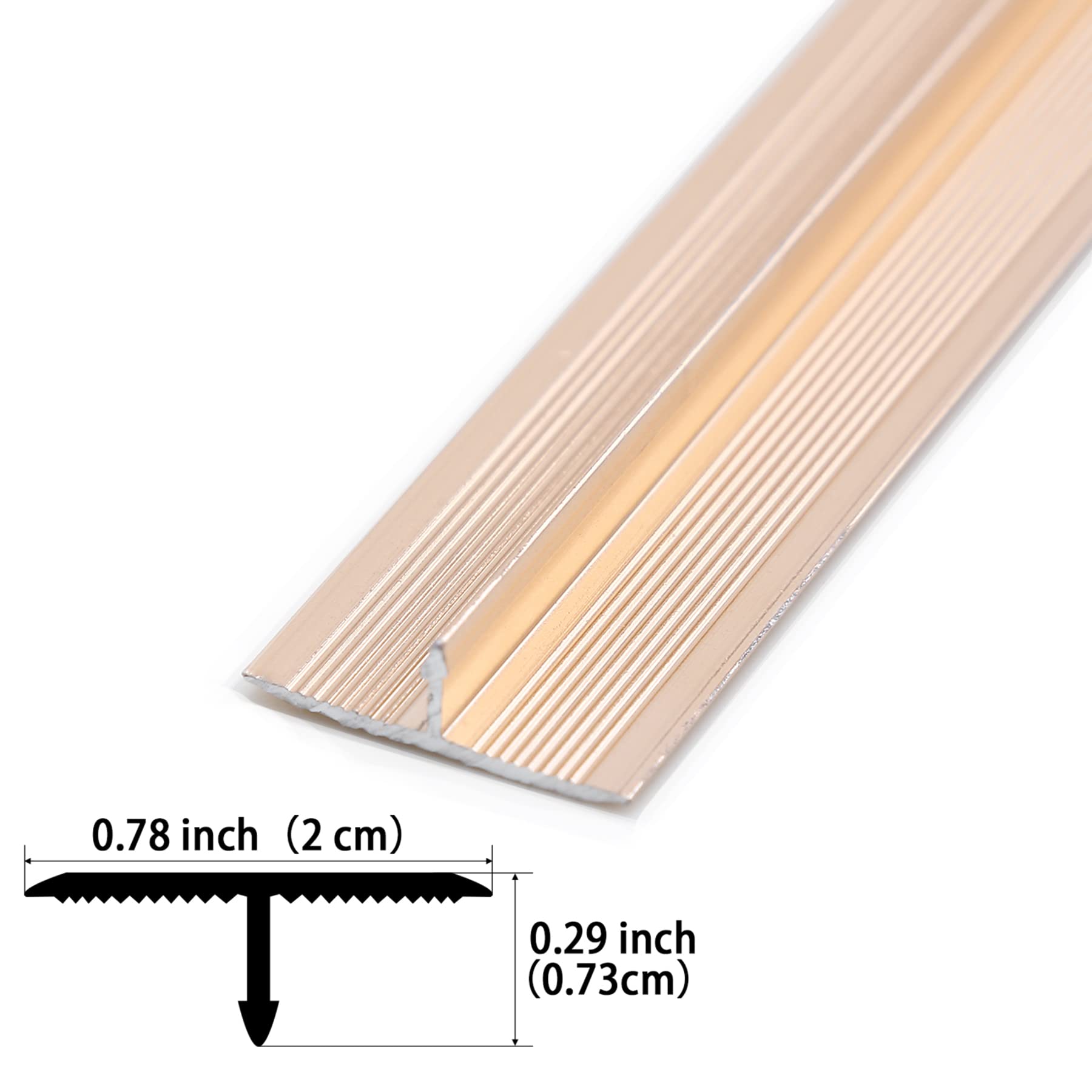 3Pcs Aluminum T Molding Trim & Floor Transition Strips (3 Count)
