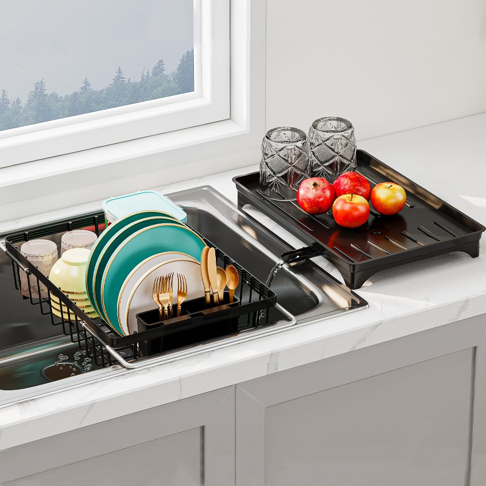 Small Dish Drying Rack in Sink