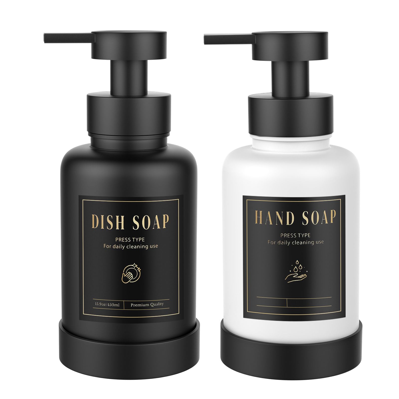 Foaming Soap Dispenser 15oz Hand Soap Bottle (2 Count)