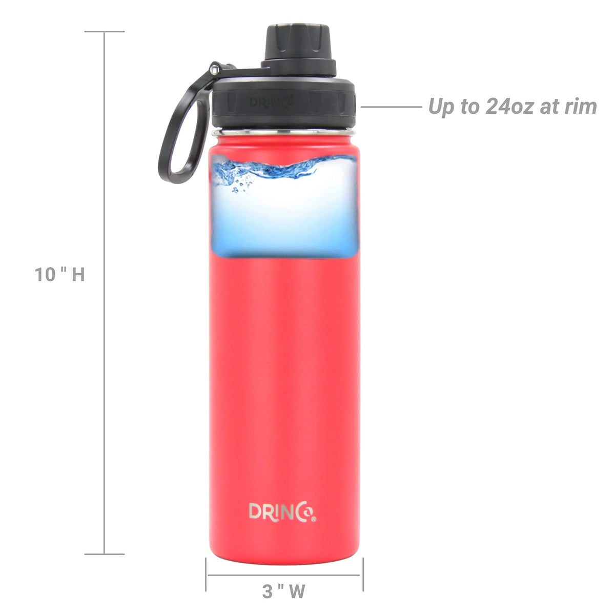 Stainless Steel Water Bottle Spout Lid Vacuum Insulated Double Wall Water Bottle Wide Mouth