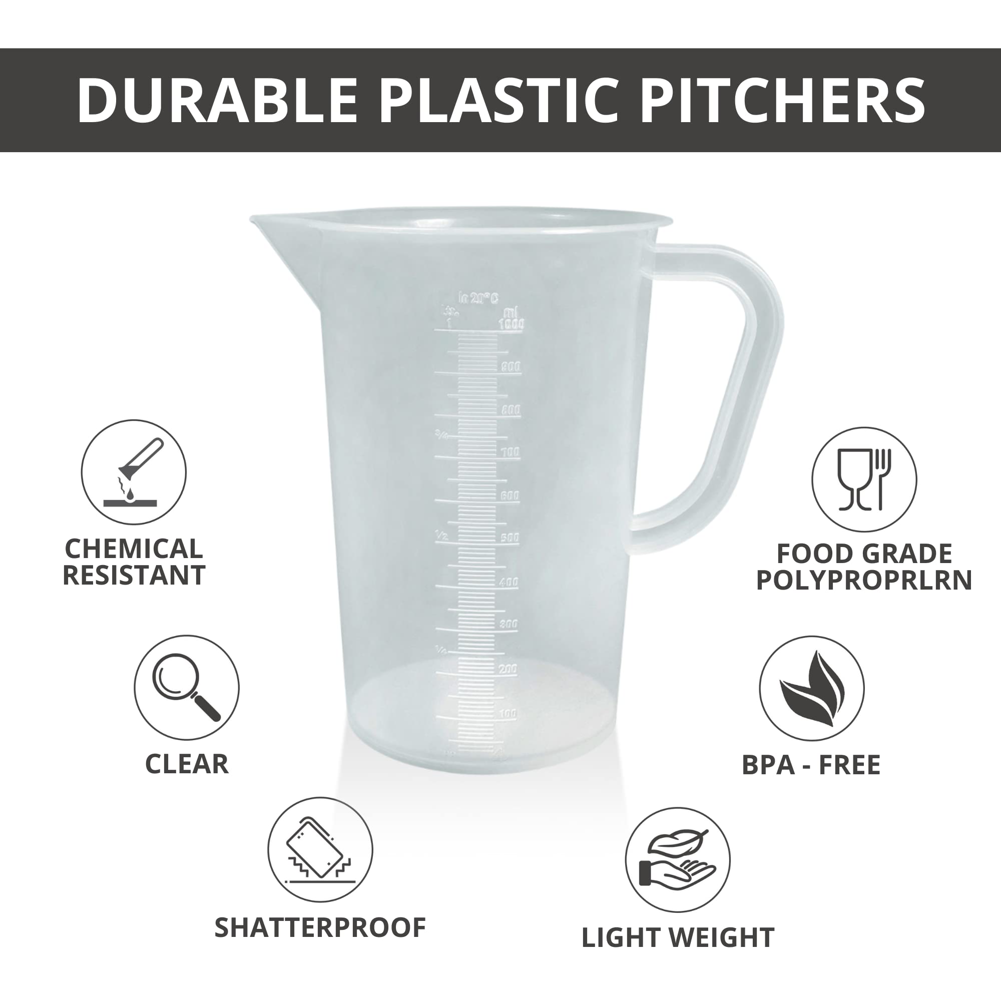 Plastic Graduated Measuring and Mixing Pitcher