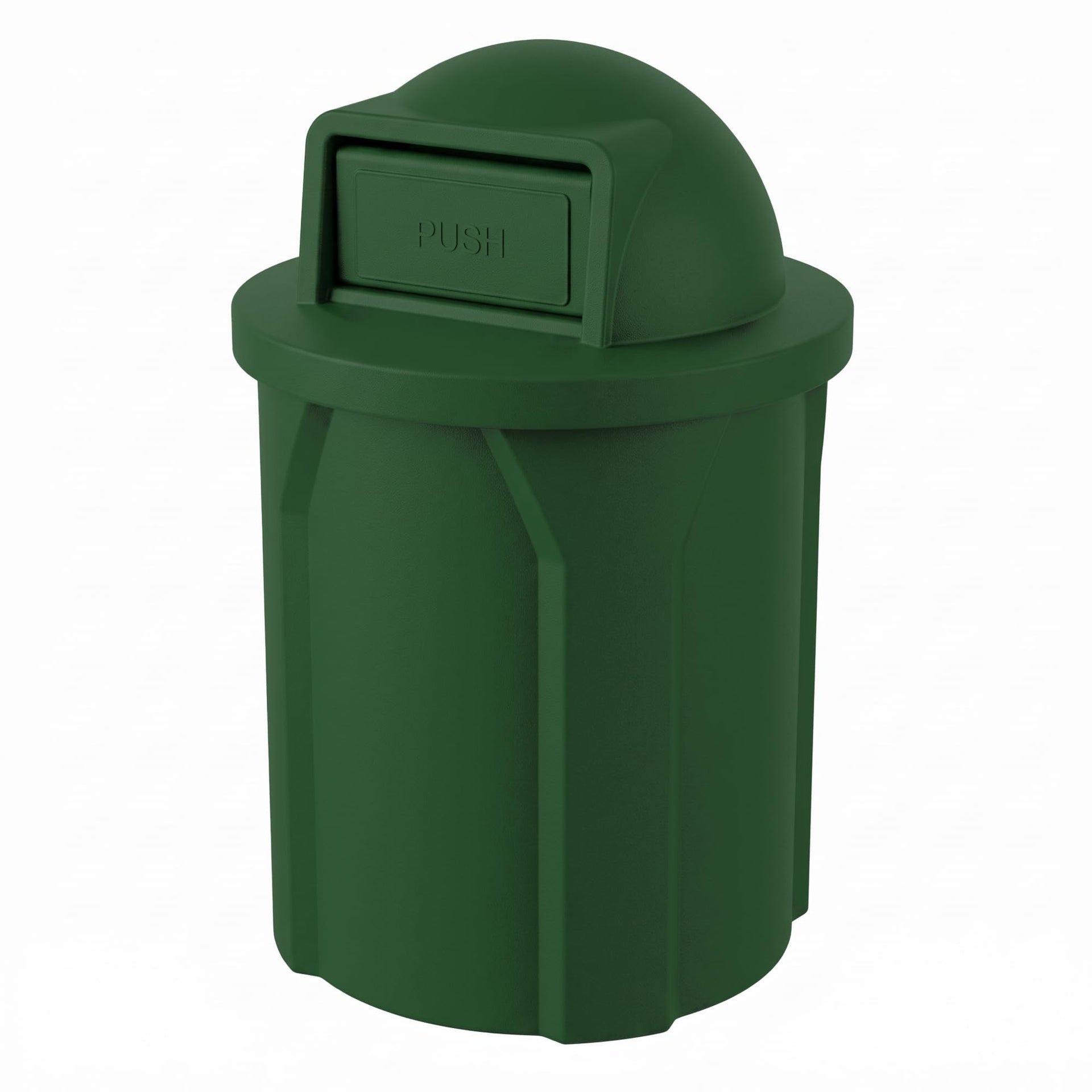 Campus Collection 42 Gallon Plastic Commercial Garbage Can with Push Lid