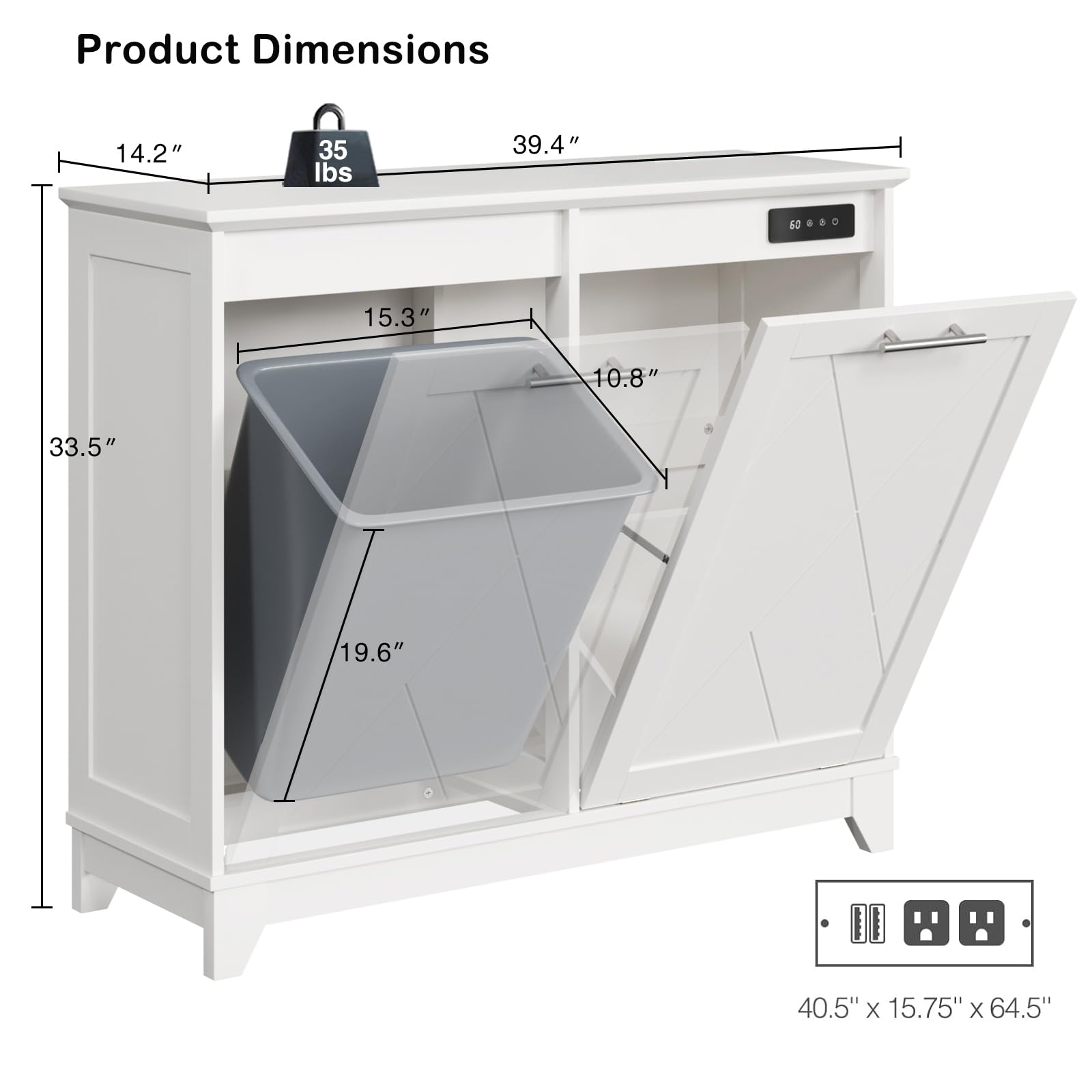 Double Tilt Out Trash Can Cabinet