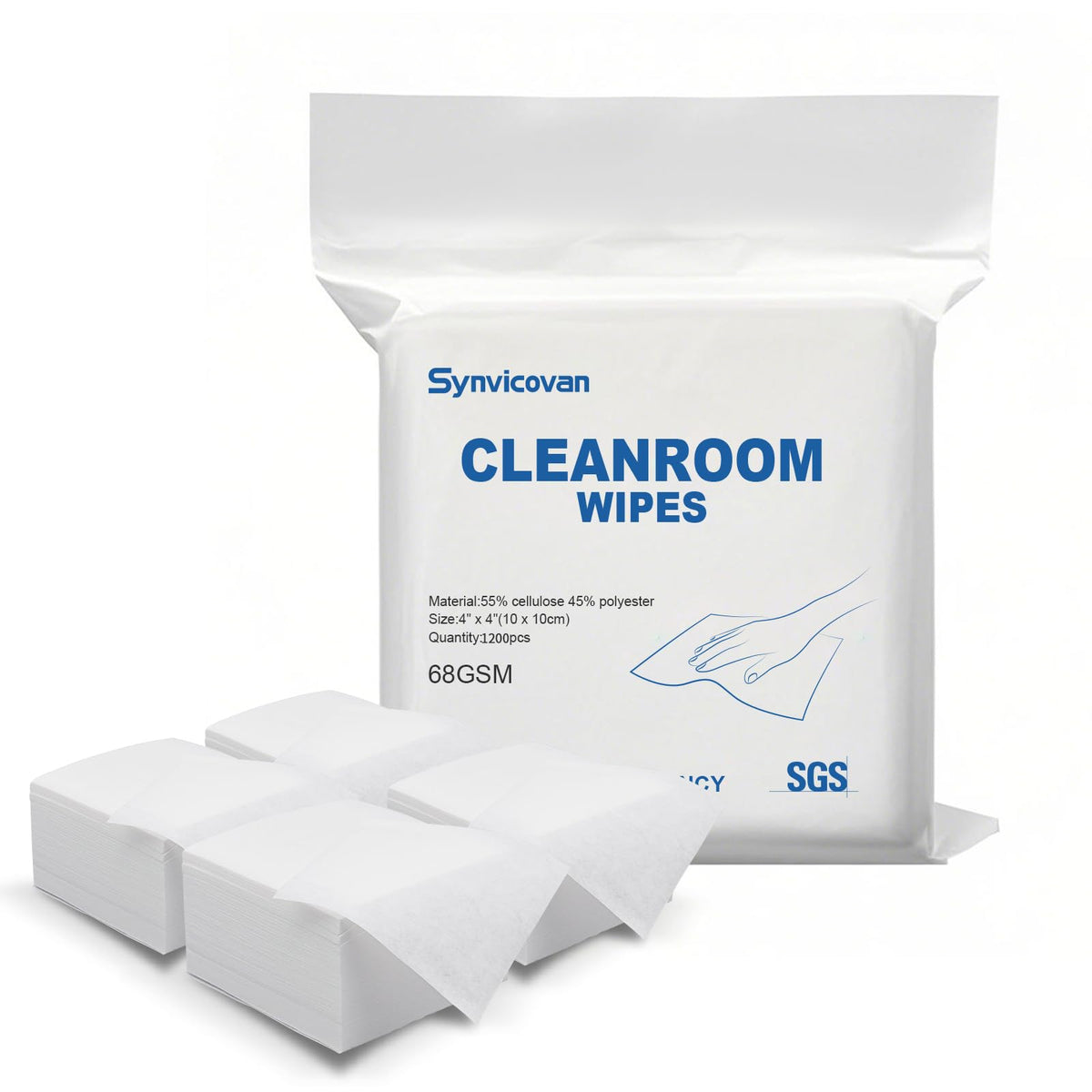 Cleanroom Wipes 4"x4" (1200 Count)