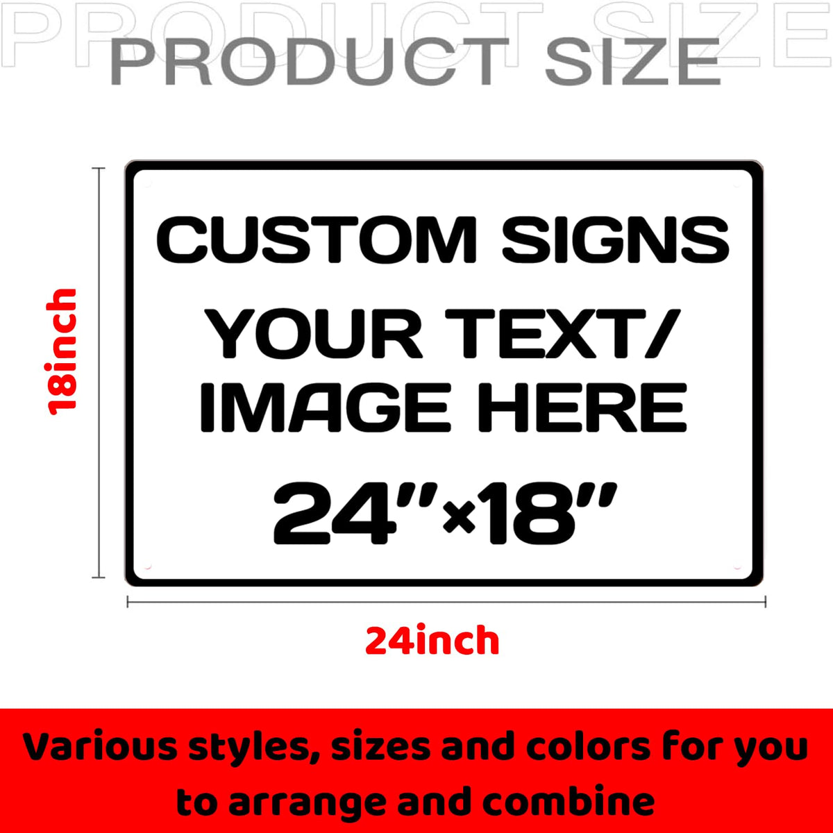 custom sign Aluminum Weatherproof Metal Sign
