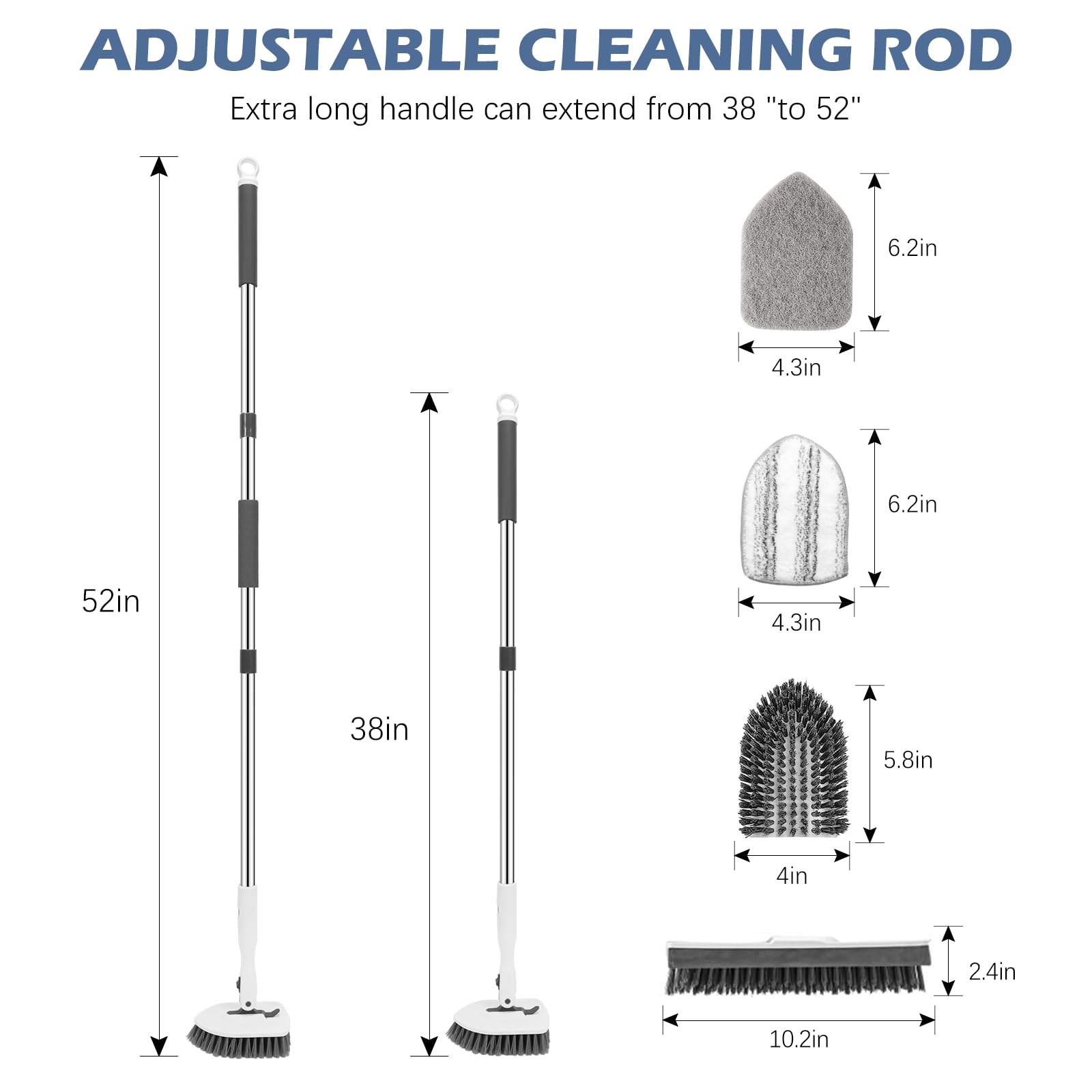 Tile Tub Floor Scrubber with V