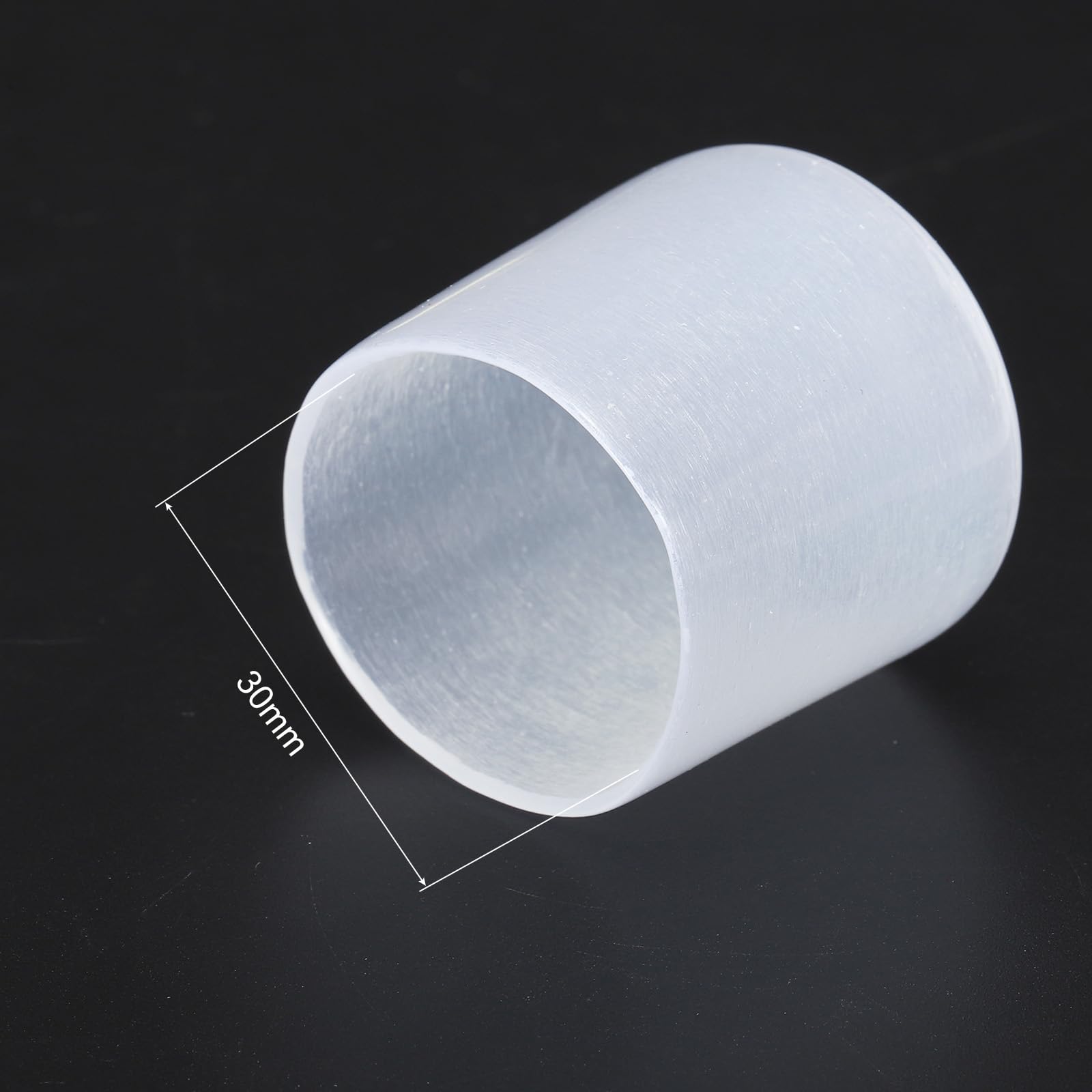 20pcs Rubber End Caps 30mm ID Vinyl PVC Round Tube Bolt Cap Cover Screw Thread Protectors Clear
