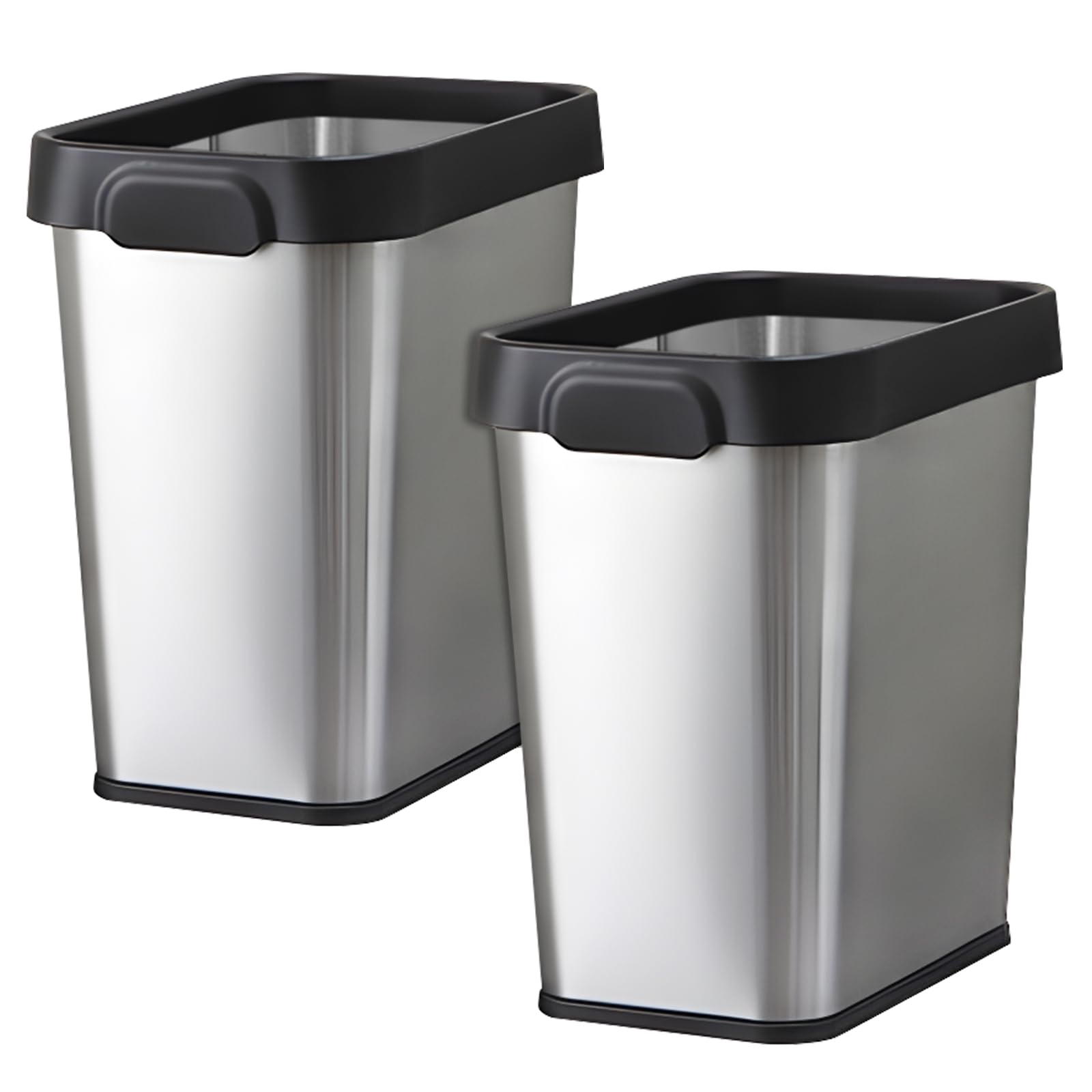 2 Pack Stainless Steel Trash Can 2 Gallon (2 Count)