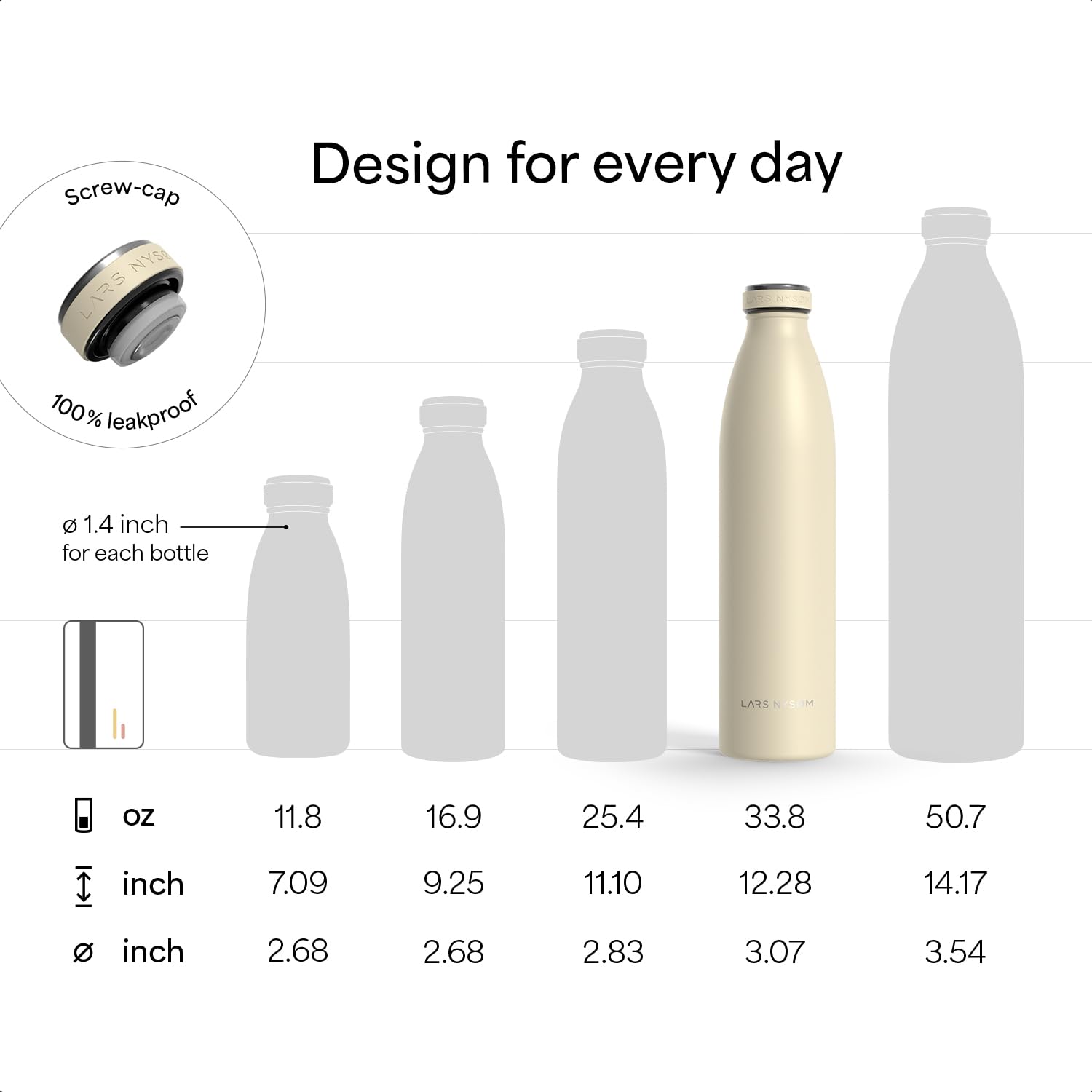 Stainless Steel Insulated Water Bottle 12oz 17oz 25oz 34oz 51oz