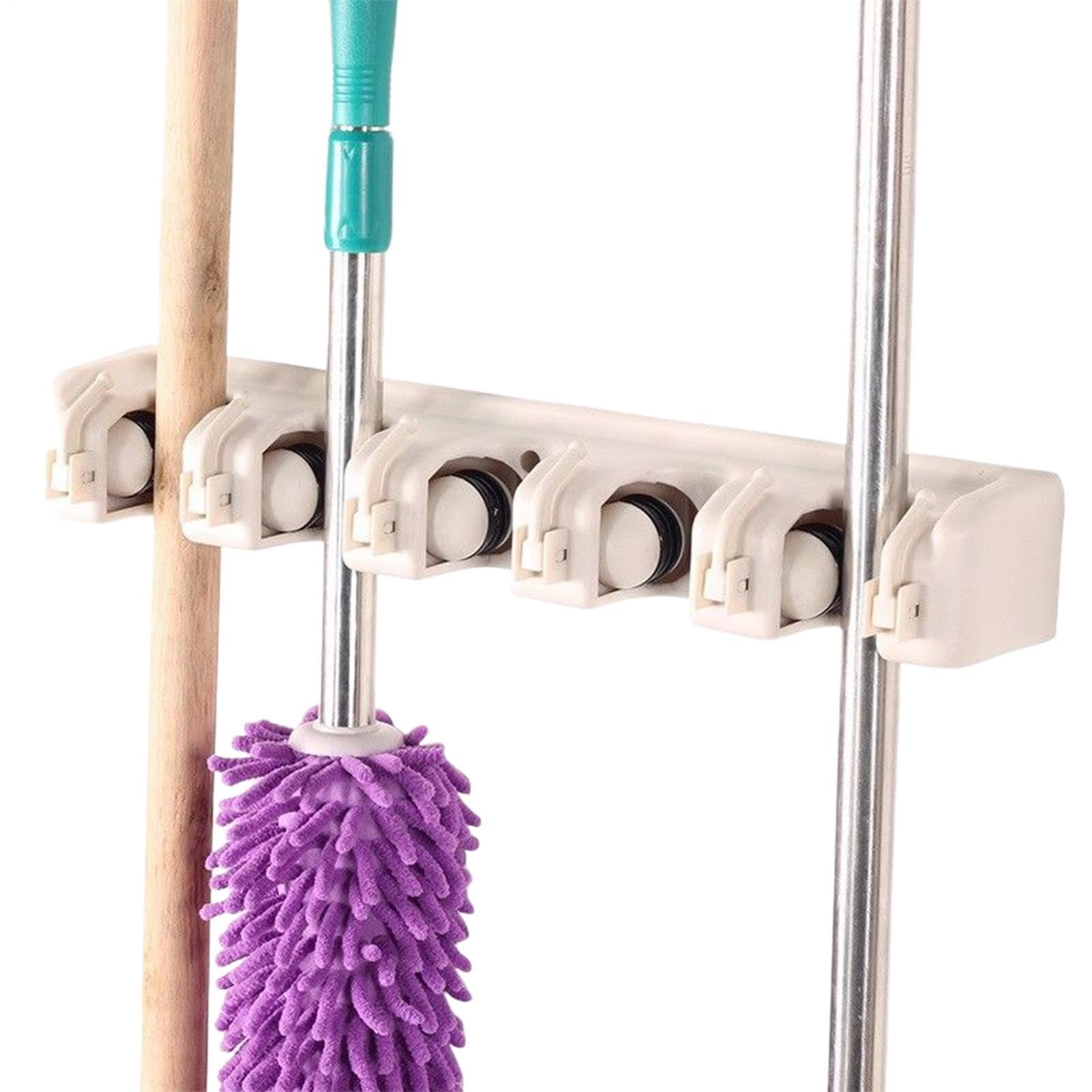 Mop Holder Wall Mount 5 Slots Heavy Duty Organizer