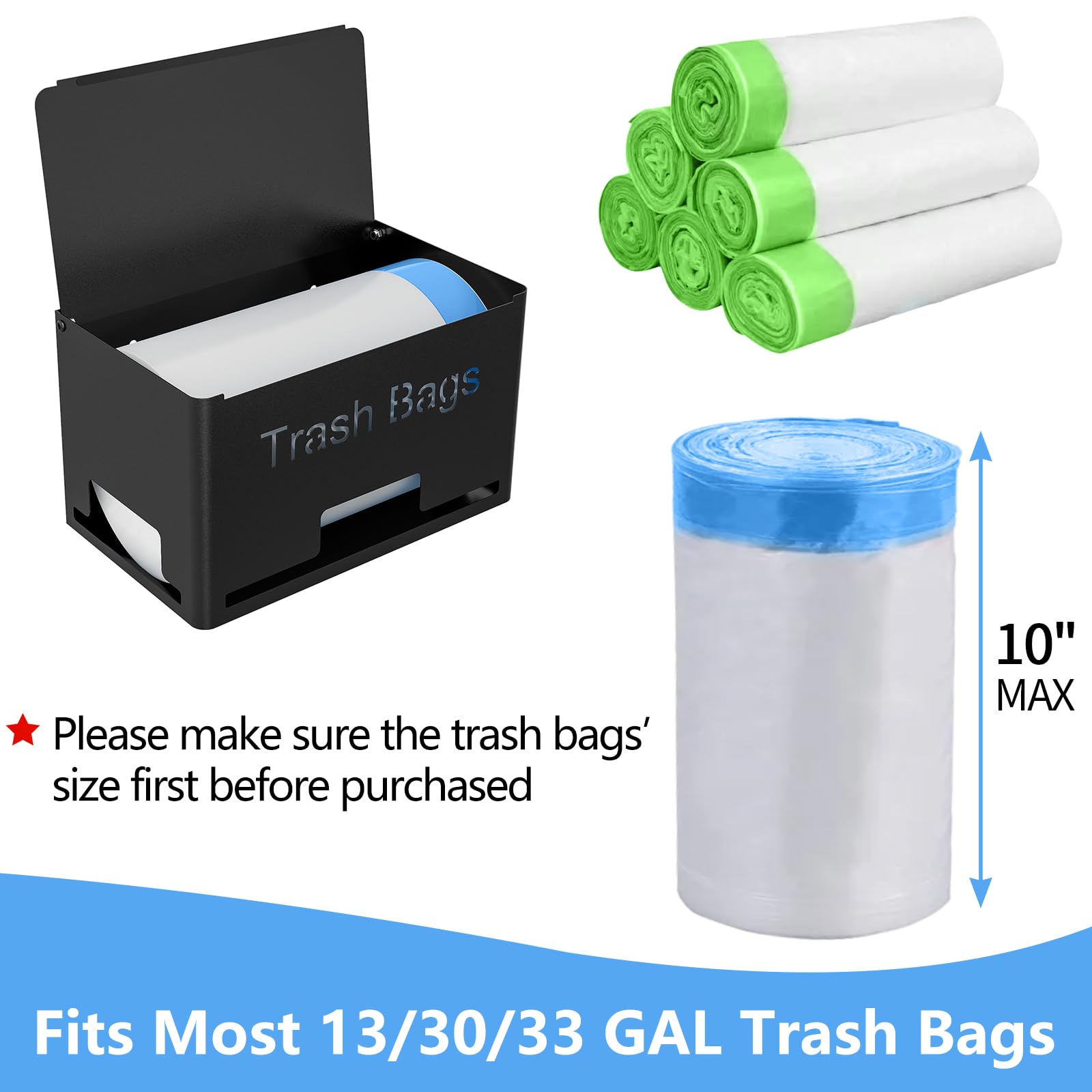 Large Trash Bag Holder Dispenser