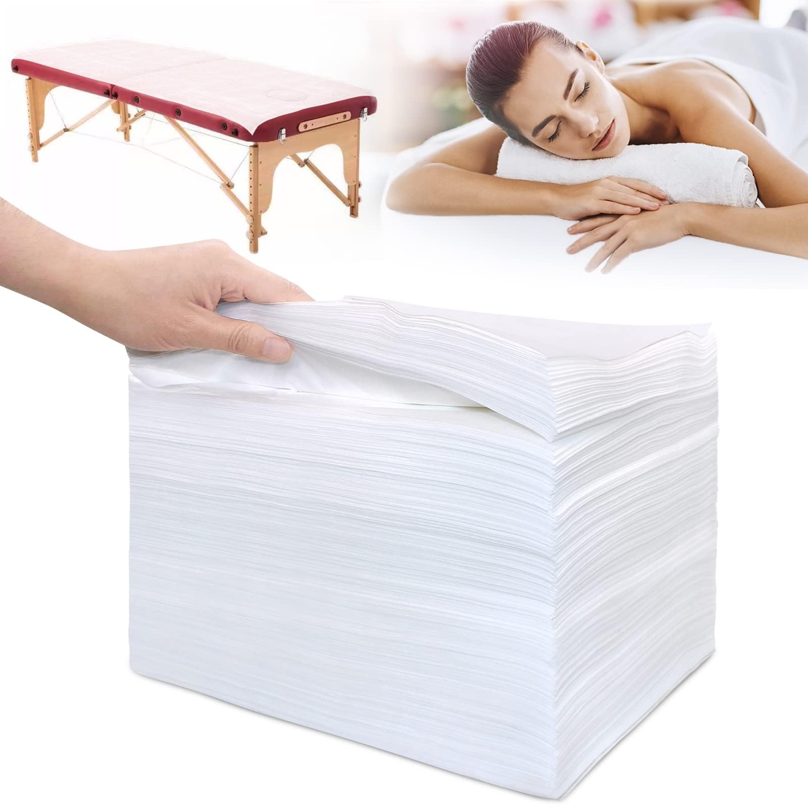 100Pcs Disposable Massage Table Sheets 31.5" x 71" Non (100 Count)