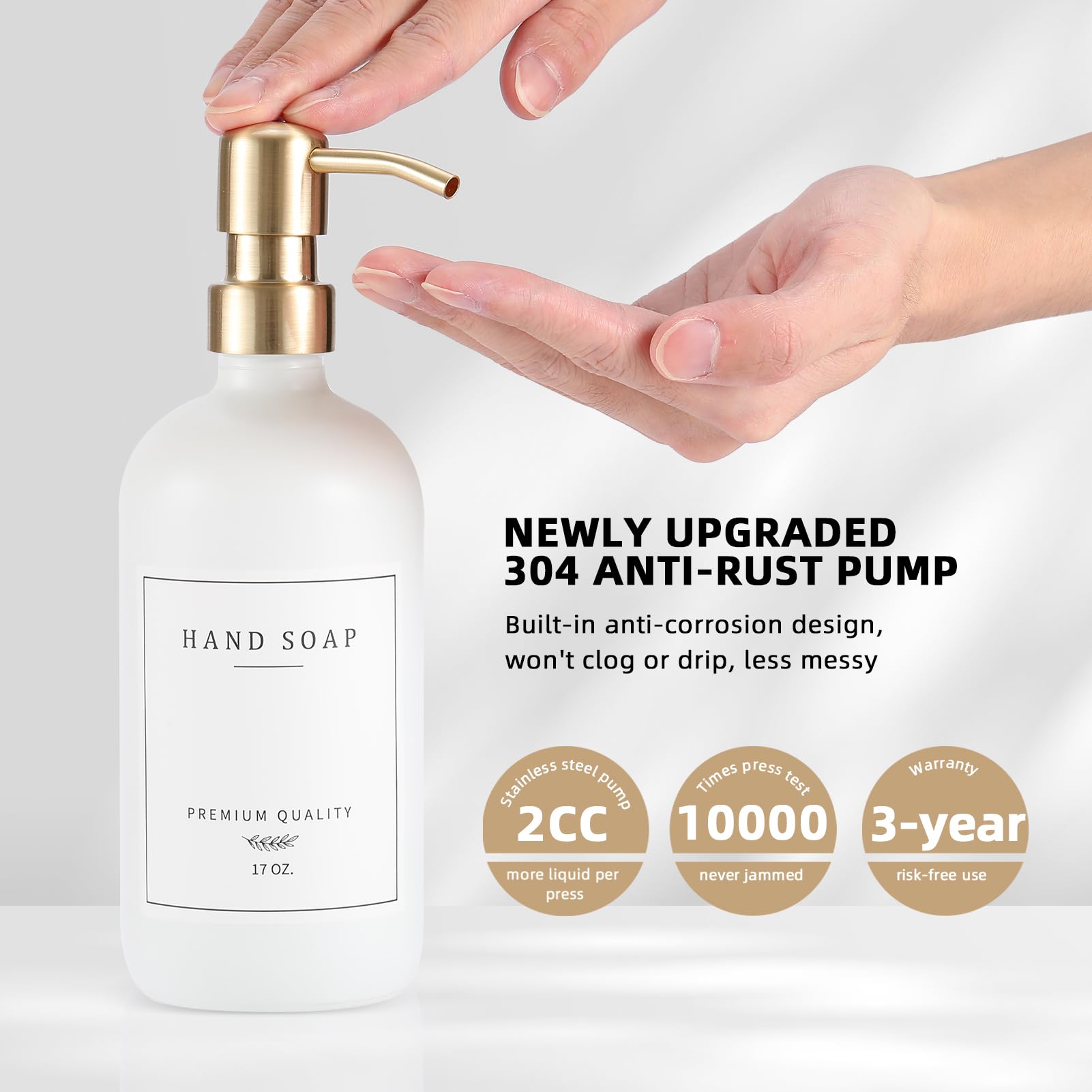 Soap Dispenser Bathroom (4 Count)