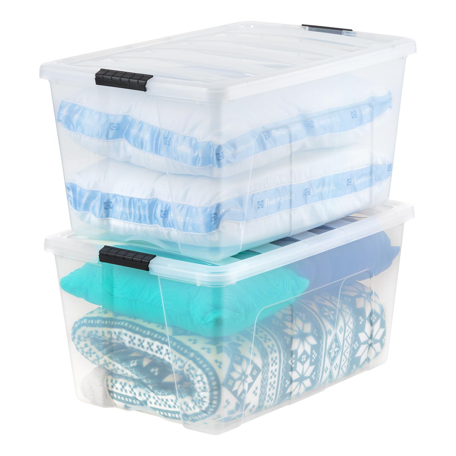 2 Pack 94 Quart Storage Bins with Lids (2 Count)