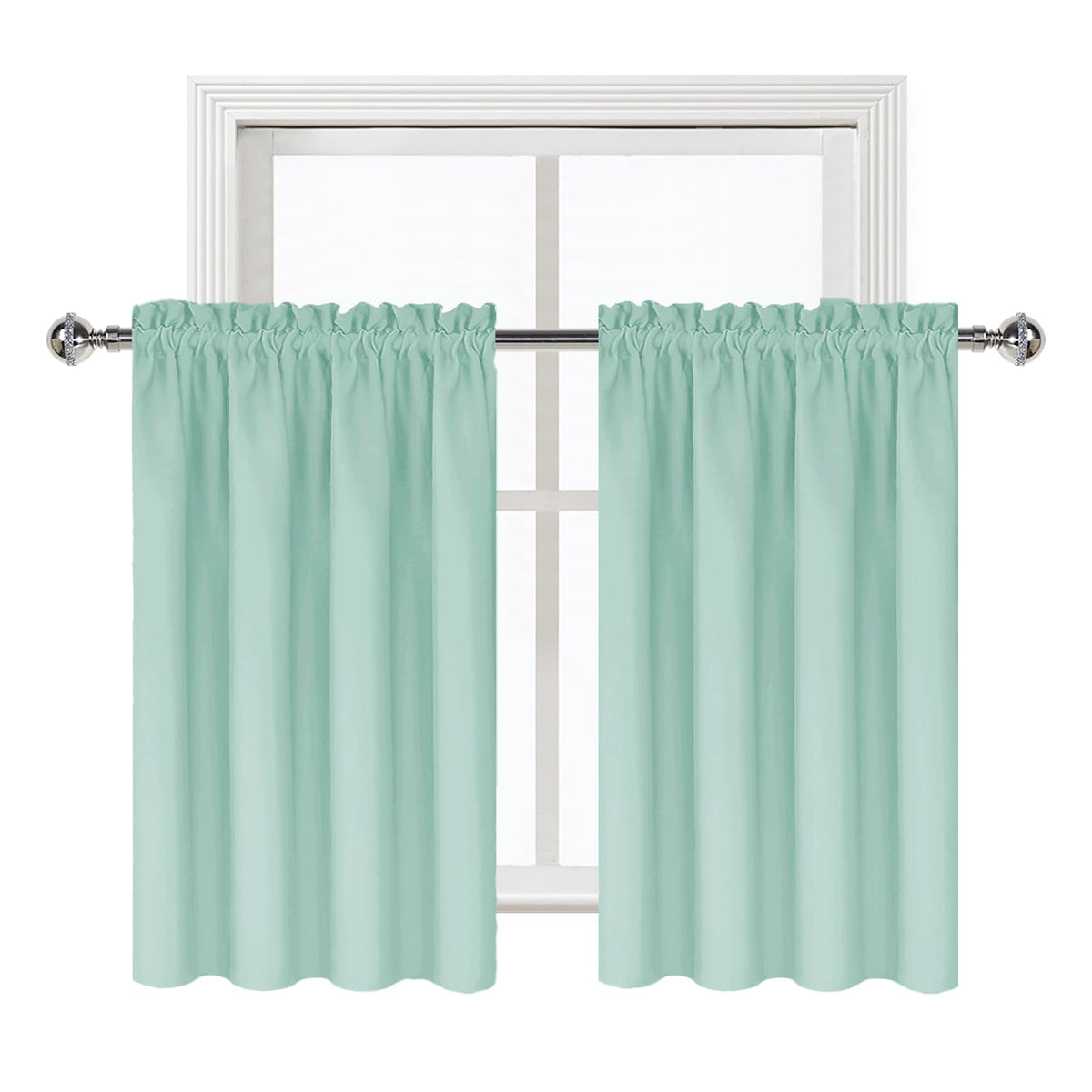 Short Blackout Curtains 42 x 36 Inch Long for Kitchen RV Bunk 2 Panels (2 Count)