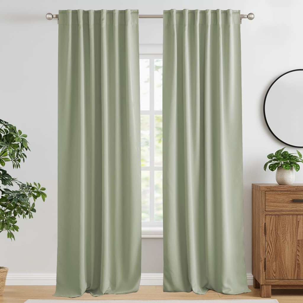 Blackout Curtains 80 inches Long for Bedroom Living Dining Room (2 Count)