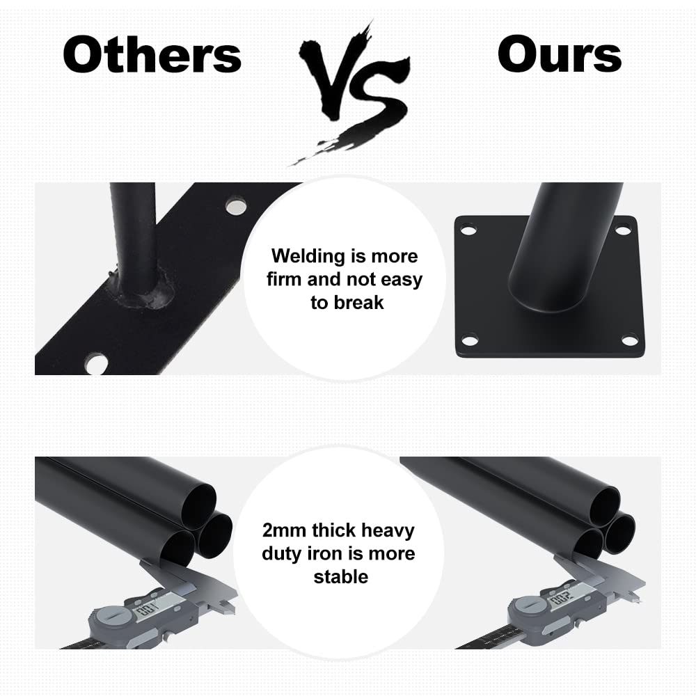 4PCS 12 Inch Matte Black Tapered Angled Legs for Furniture