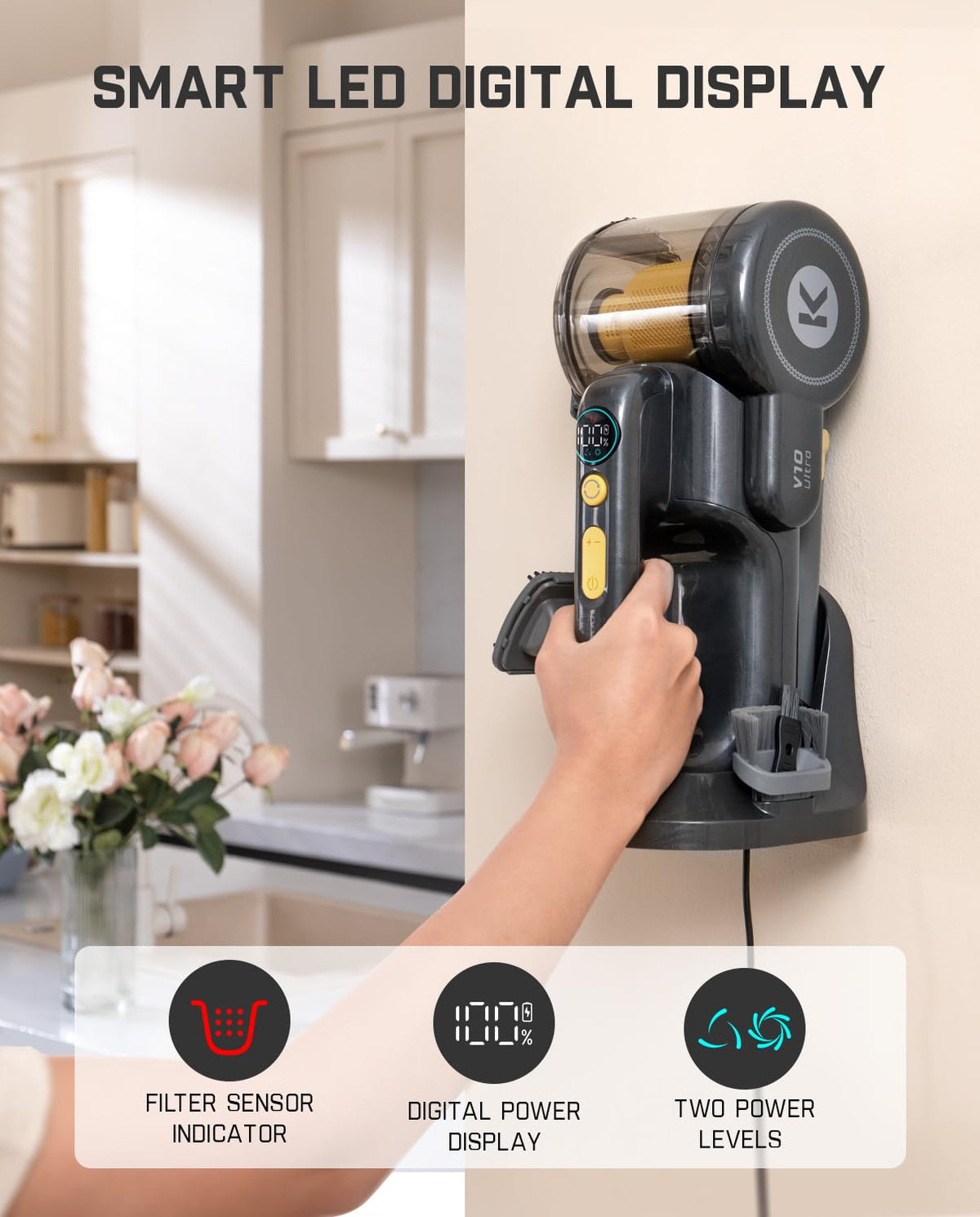 Fold V10 Ultra Deluxe Handheld Vacuum Cordless
