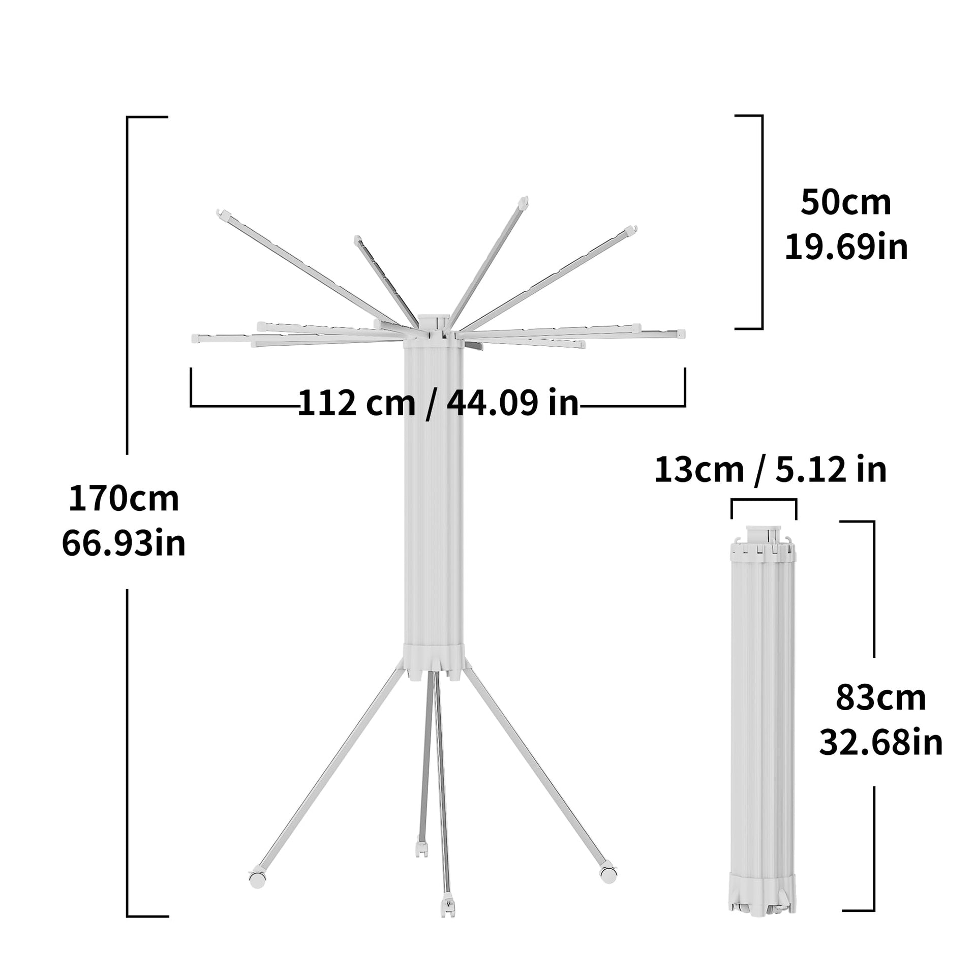 4 Legs Single Layer Clothes Drying Rack