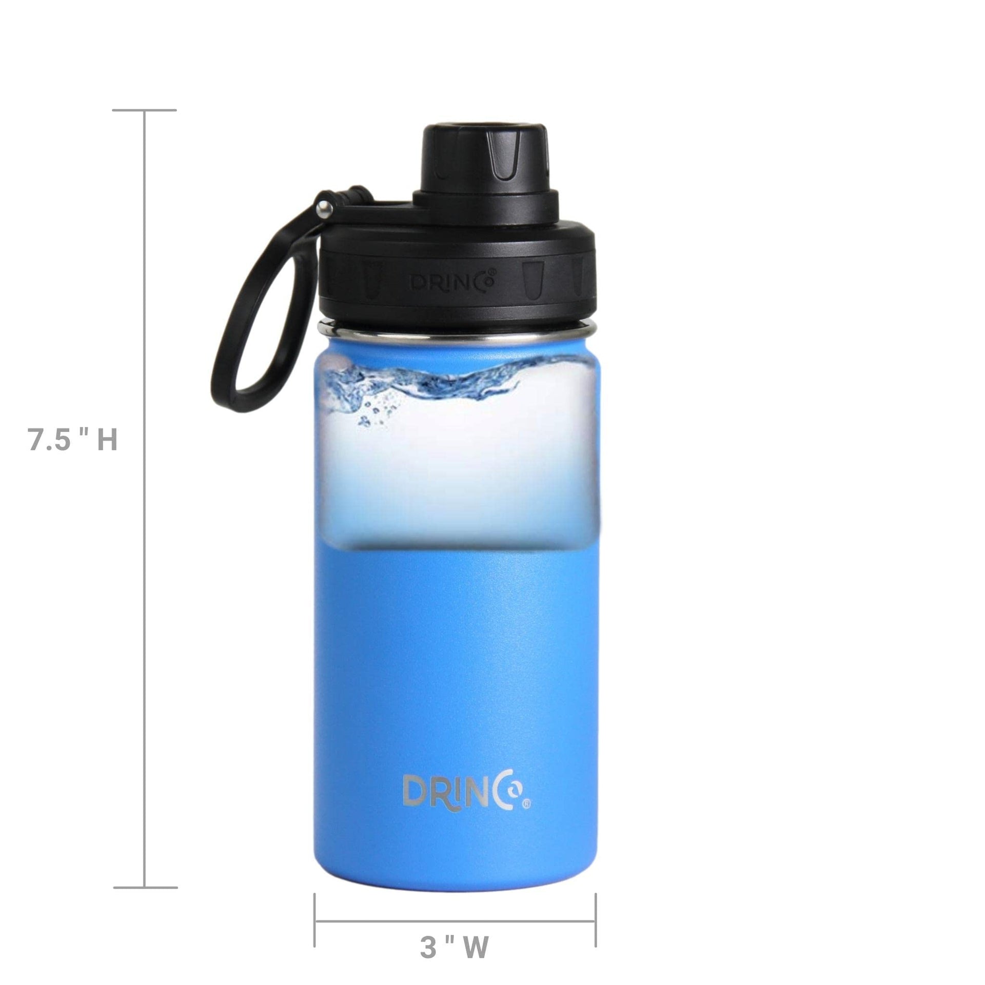 Stainless Steel Water Bottle Spout Lid Vacuum Insulated Double Wall Water Bottle Wide Mouth