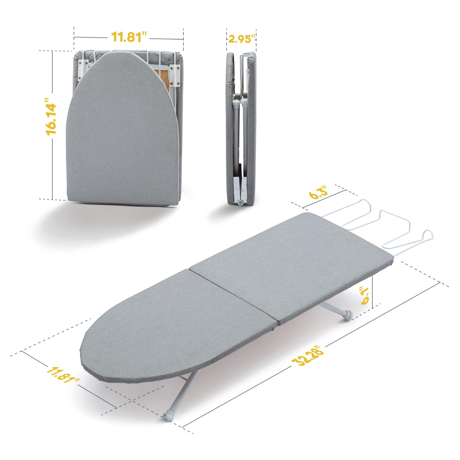 Portable Mini Tabletop Ironing Board 32"x12"