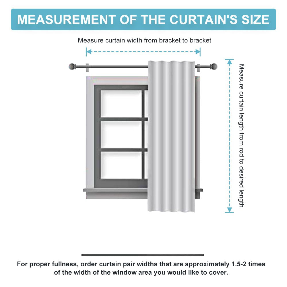 Short Blackout Curtains for Small Kitchen Cafe Bathroom Window