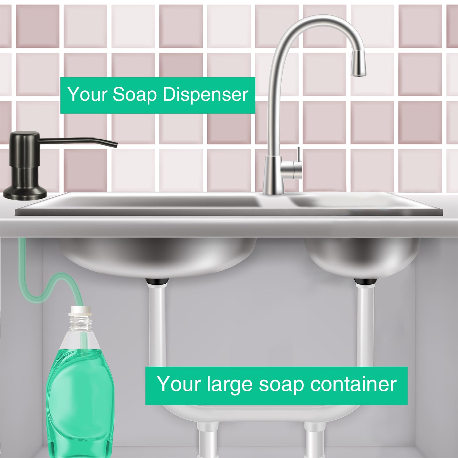 Soap Dispenser for Kitchen Sink
