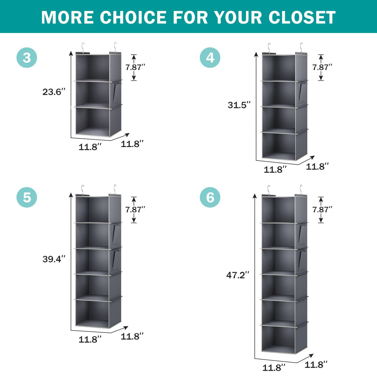 Hanging Closet Organizer and Storage for Clothes