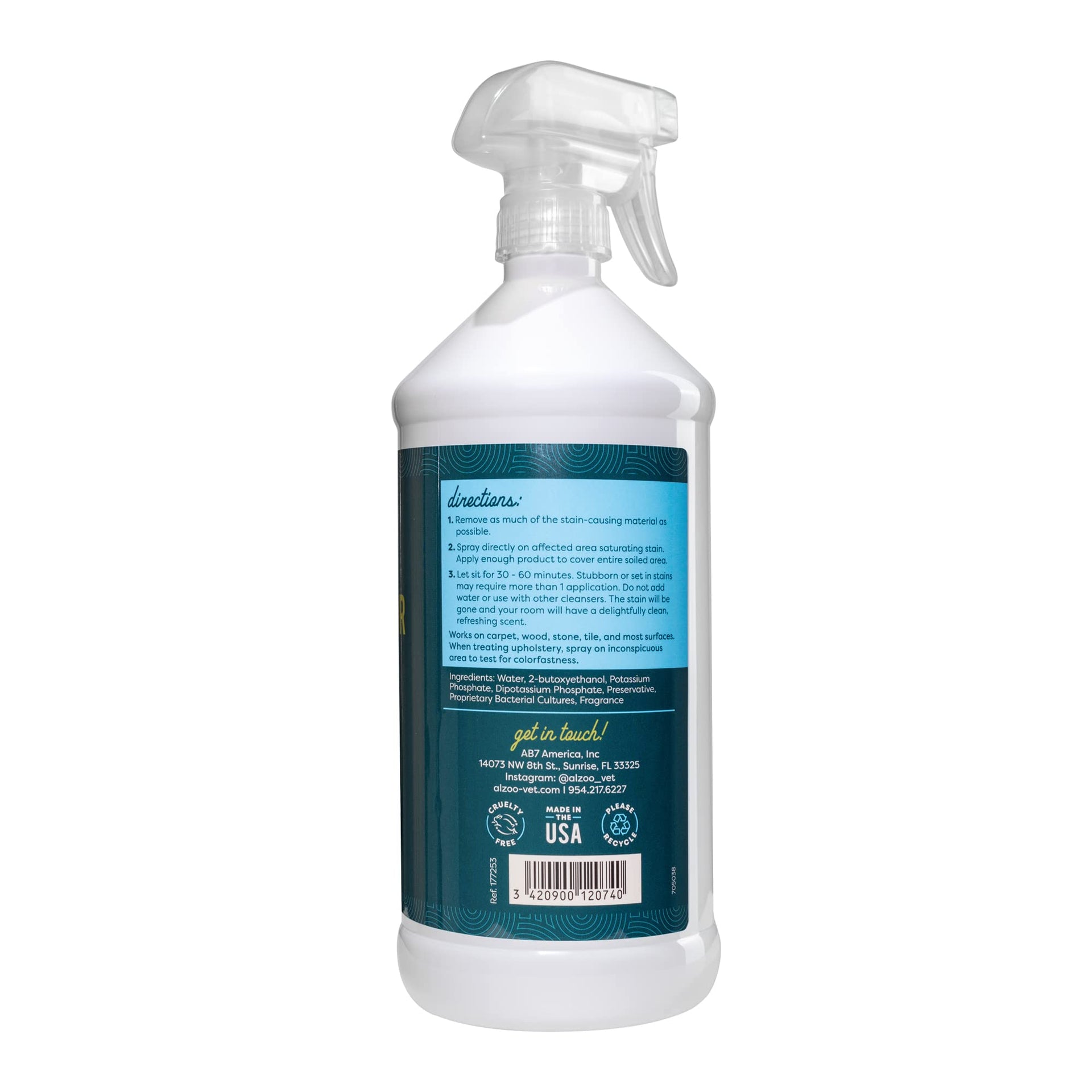 Pet Stain & Odor Remover Spray for Dog & Cat Urine (32 Fl Oz)