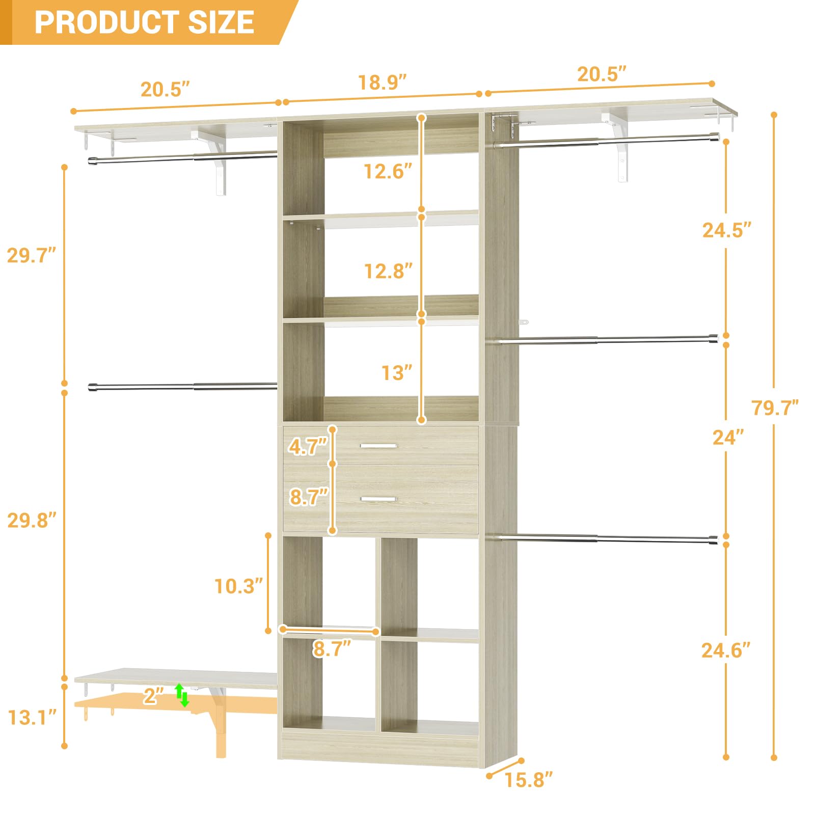 5FT Small Closet System (5 Foot)