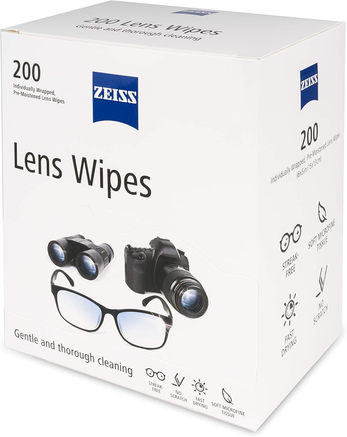 Pre Moistened Lens Cleaning Wipes (200 Count)