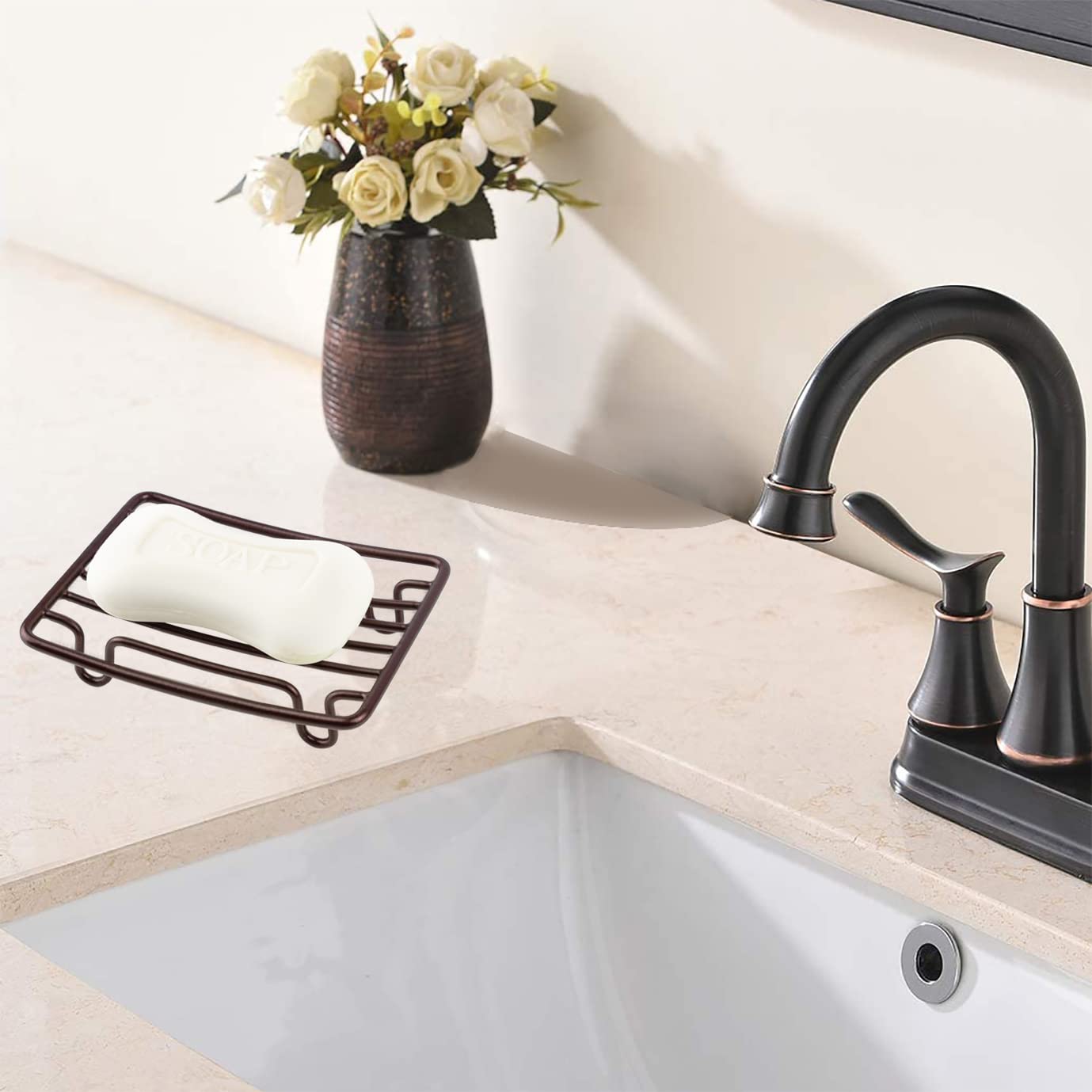 Bar Soap Dish Holder for Shower Bathroom Stainless Steel Rust Proof Self Draining (2 Count)