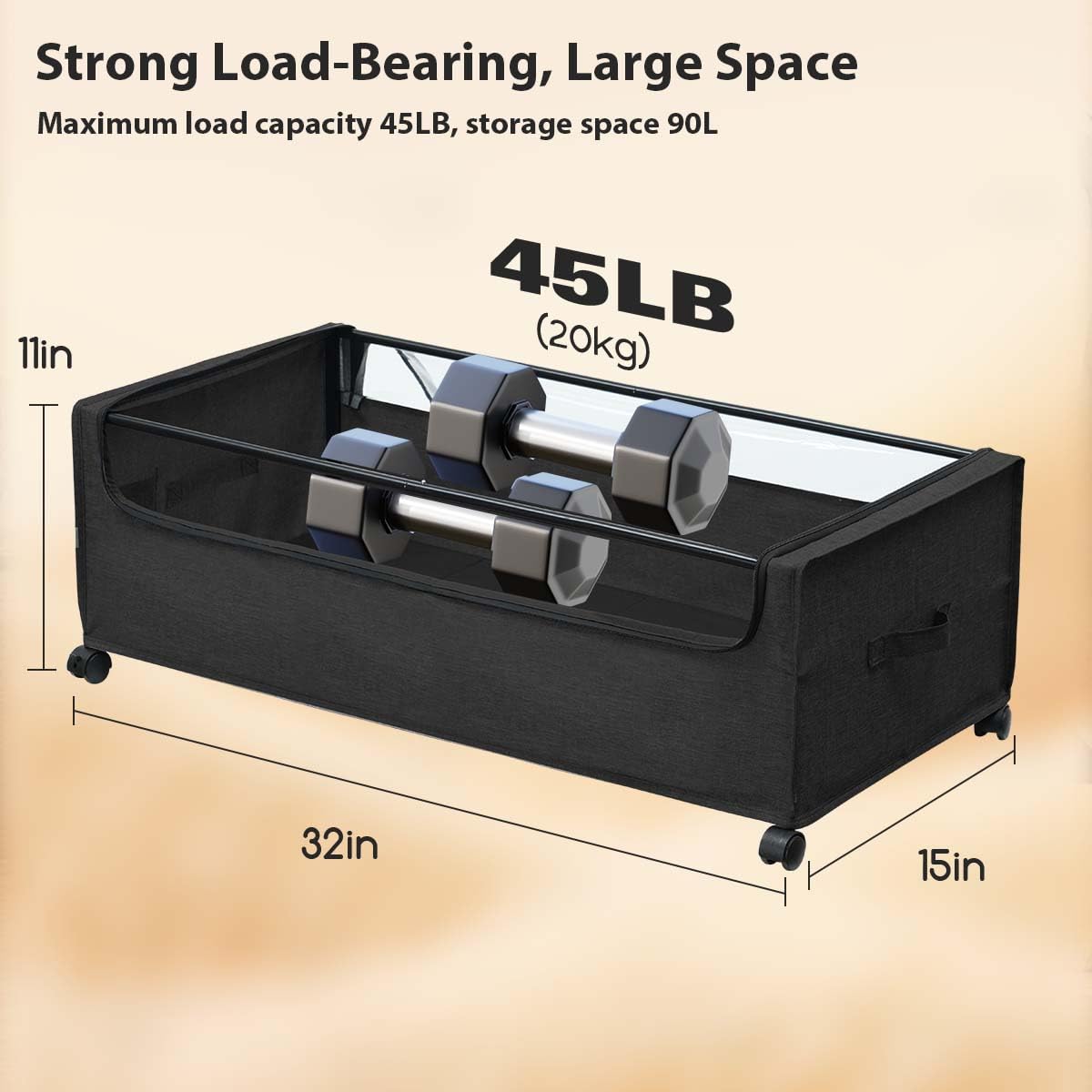 Under Bed Storage with Wheels