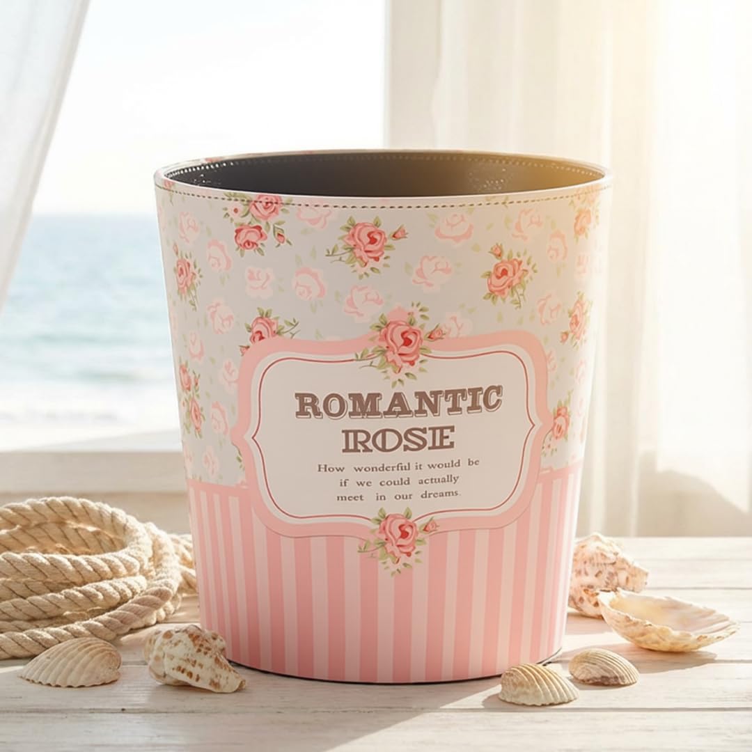 PU Leather Small Trash Can Wastebasket