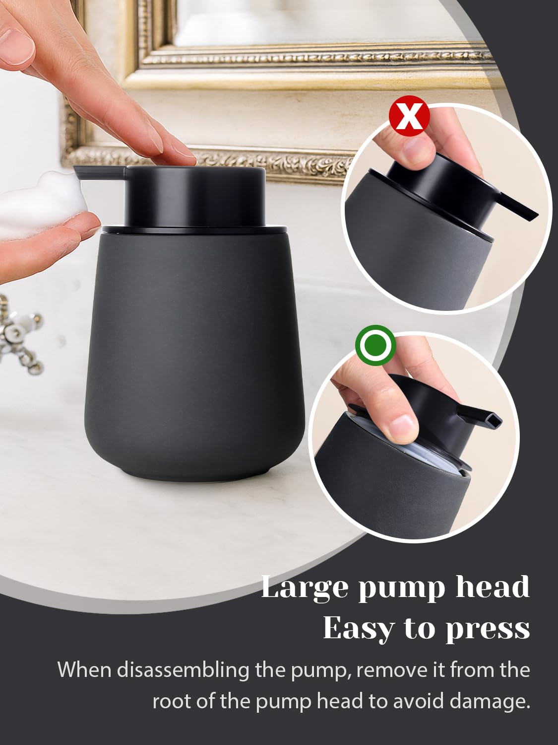 Ceramic Foaming Soap Dispenser