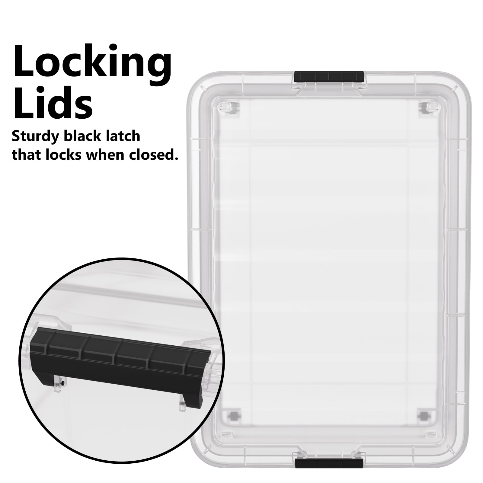50 Qt Under Bed Storage Bins with Wheels (3 Count)