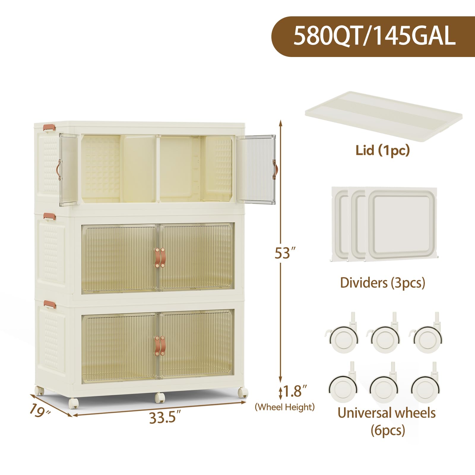 579Qt Stackable Storage Bins