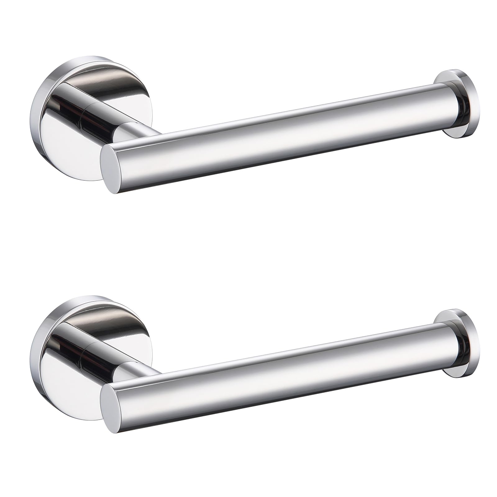 Toilet Paper Holder SUS304 Stainless Steel Round Size Polished Chrome 2 Pack (2 Count)