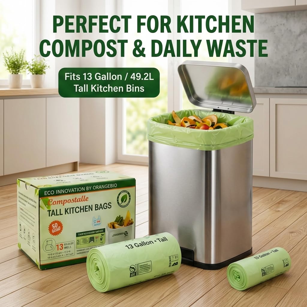 13 Gallon Compostable Trash Bags (50 Count)